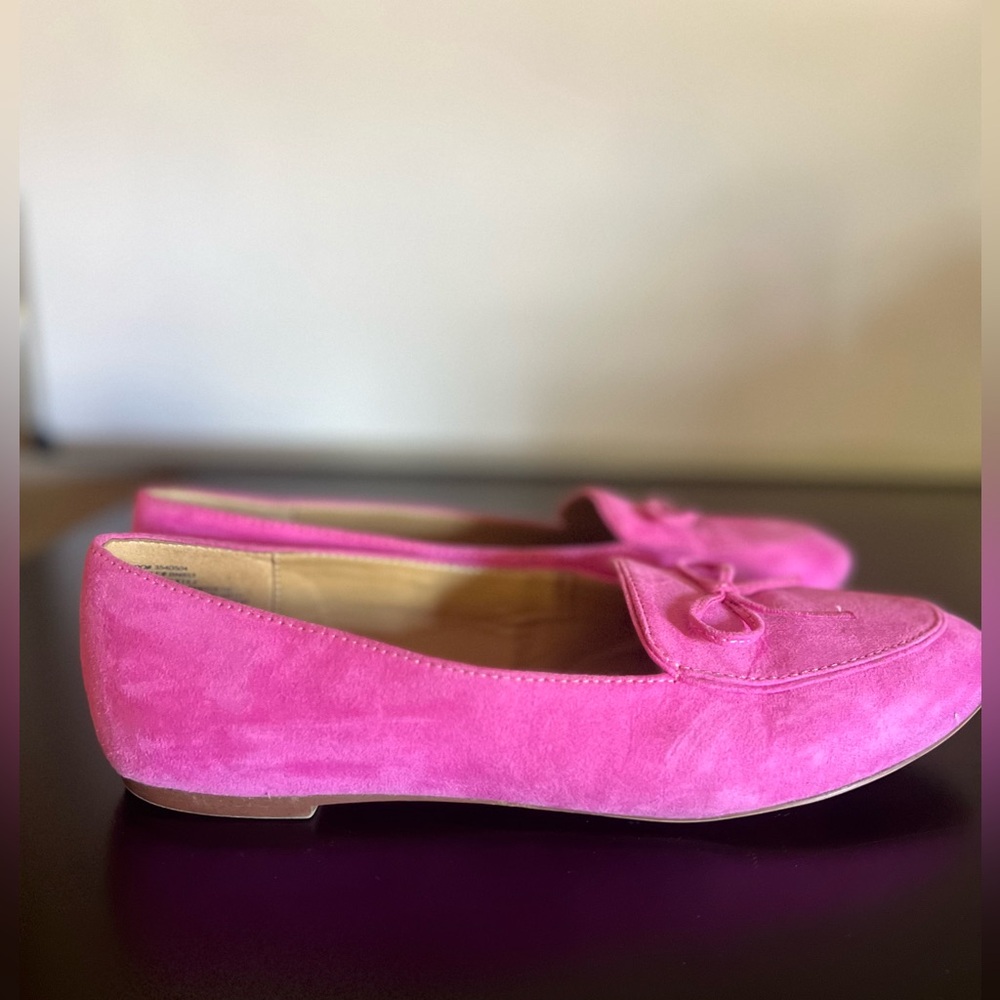 J. Crew Women’s Intense Pink Bow Loafers Size: 9